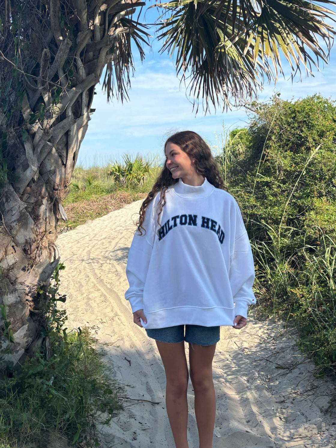Hilton Head Mock Neck White
