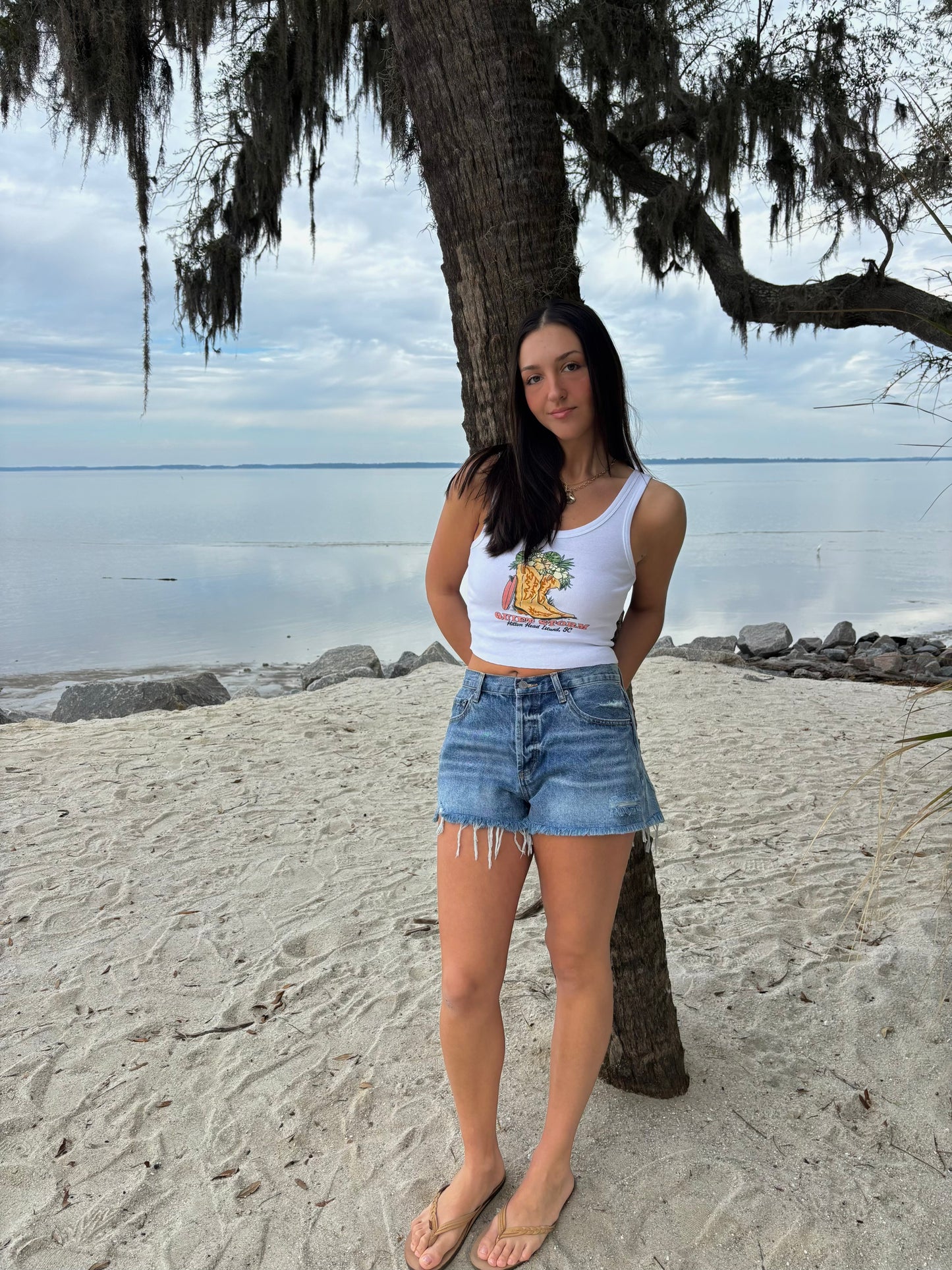 Western Flower Boots Tank Top
