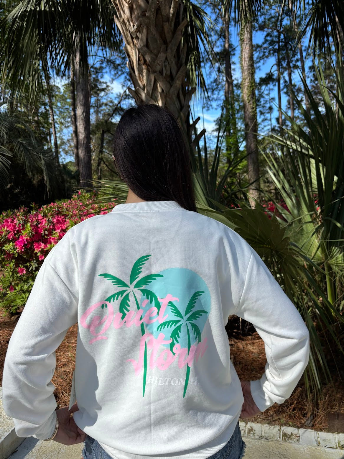 Quiet Storm Double Palm Crewneck