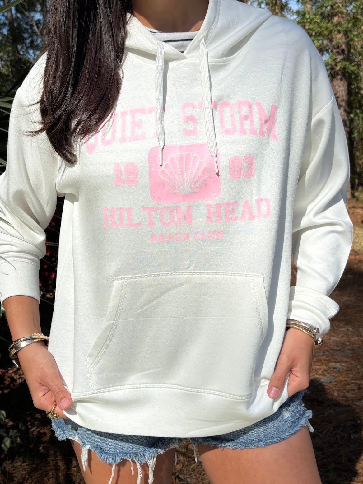 Pink Shell Ivory Cloud Hoodie