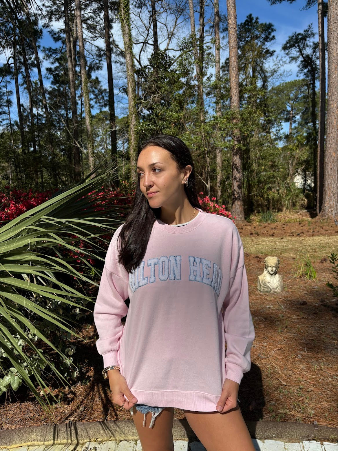 Hilton Head Collegiate Terry Patch Crewneck