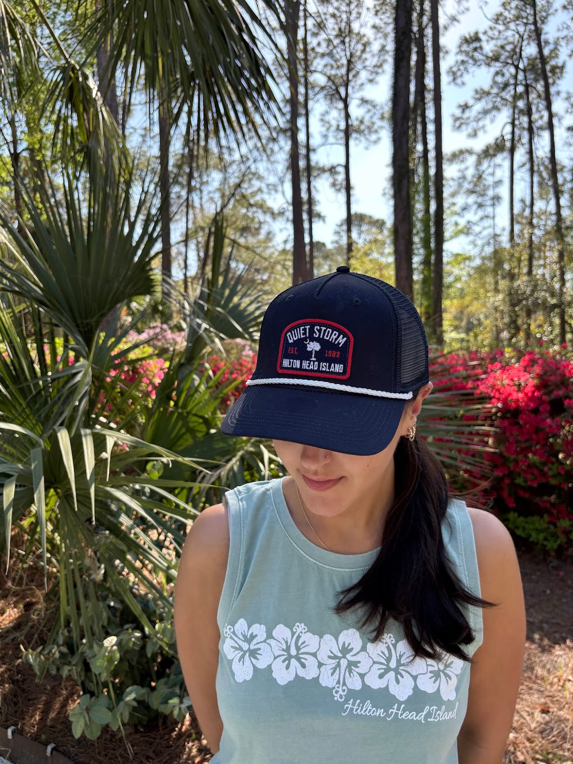 Quiet Storm Rope Trucker Hat Navy