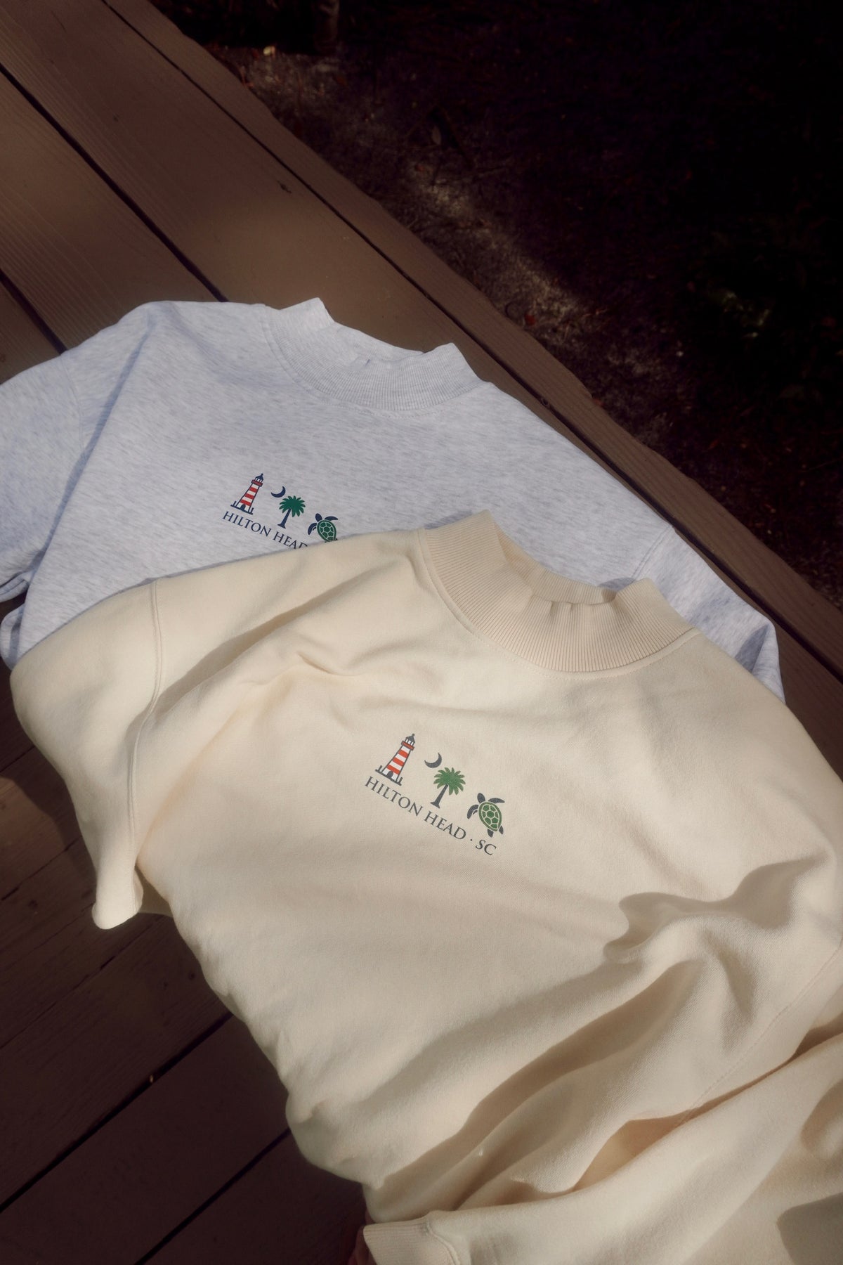Hilton Head Icon Mock Neck Grey