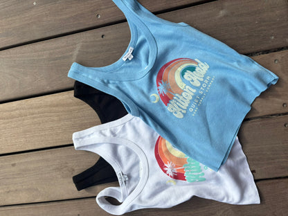 Rainbow Palm and Moon Ribbed Tank