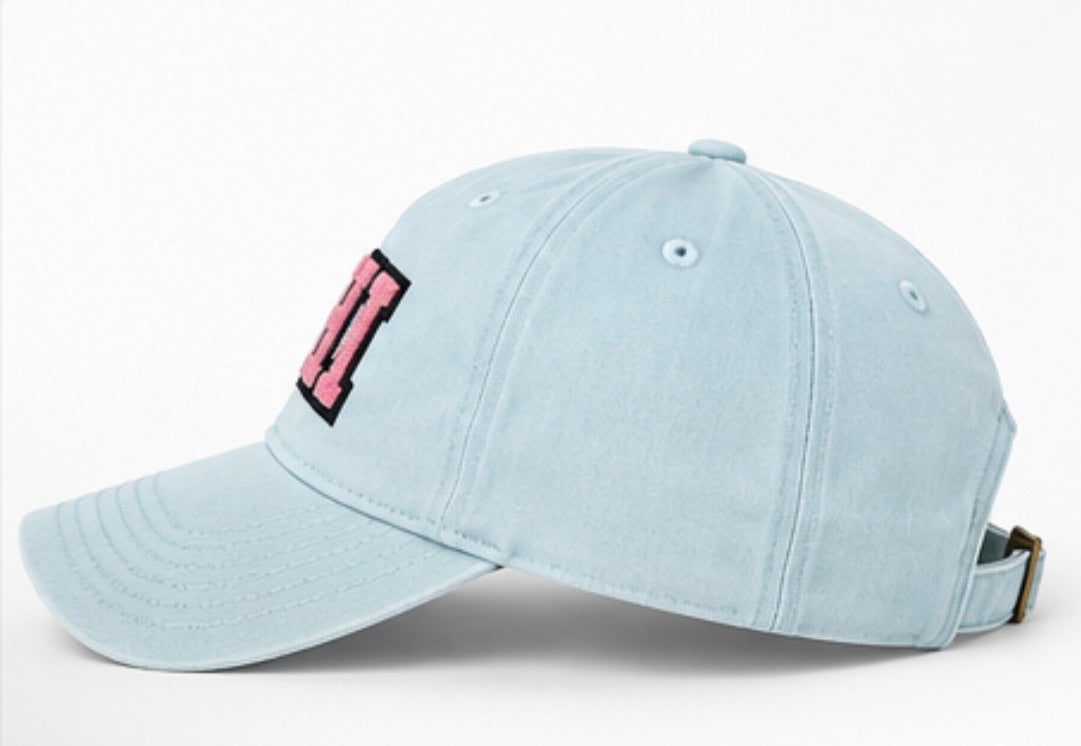 Blue HHI Puffy Letter Hat