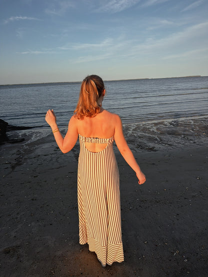 Ahoy Striped A-Line Maxi