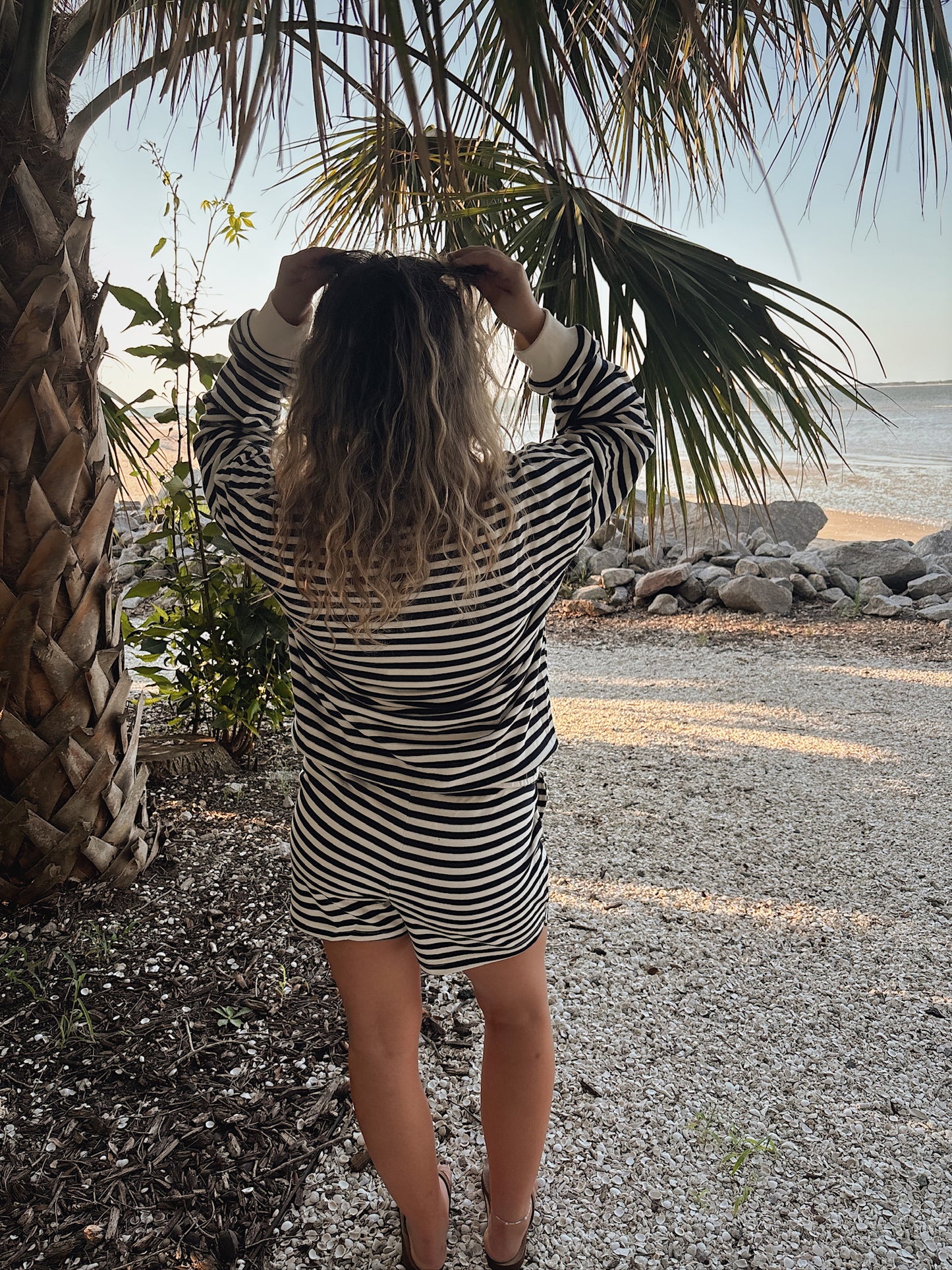 Coastal Weekender Stripe Crewneck