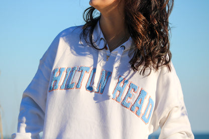 Hilton Head Hoodie With Collegiate Terry Lettering