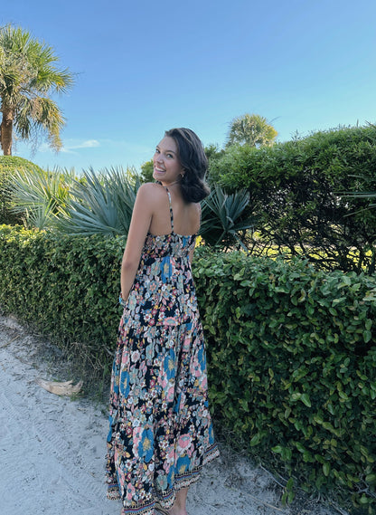 Lizzie Maxi Dress Double Print