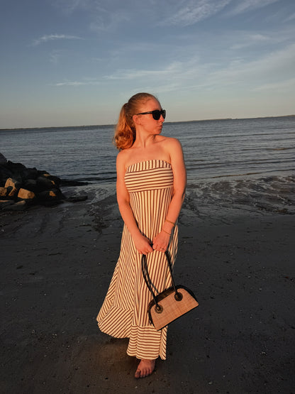 Ahoy Striped A-Line Maxi