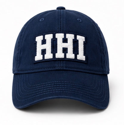Navy HHI Puffy Letter Hat