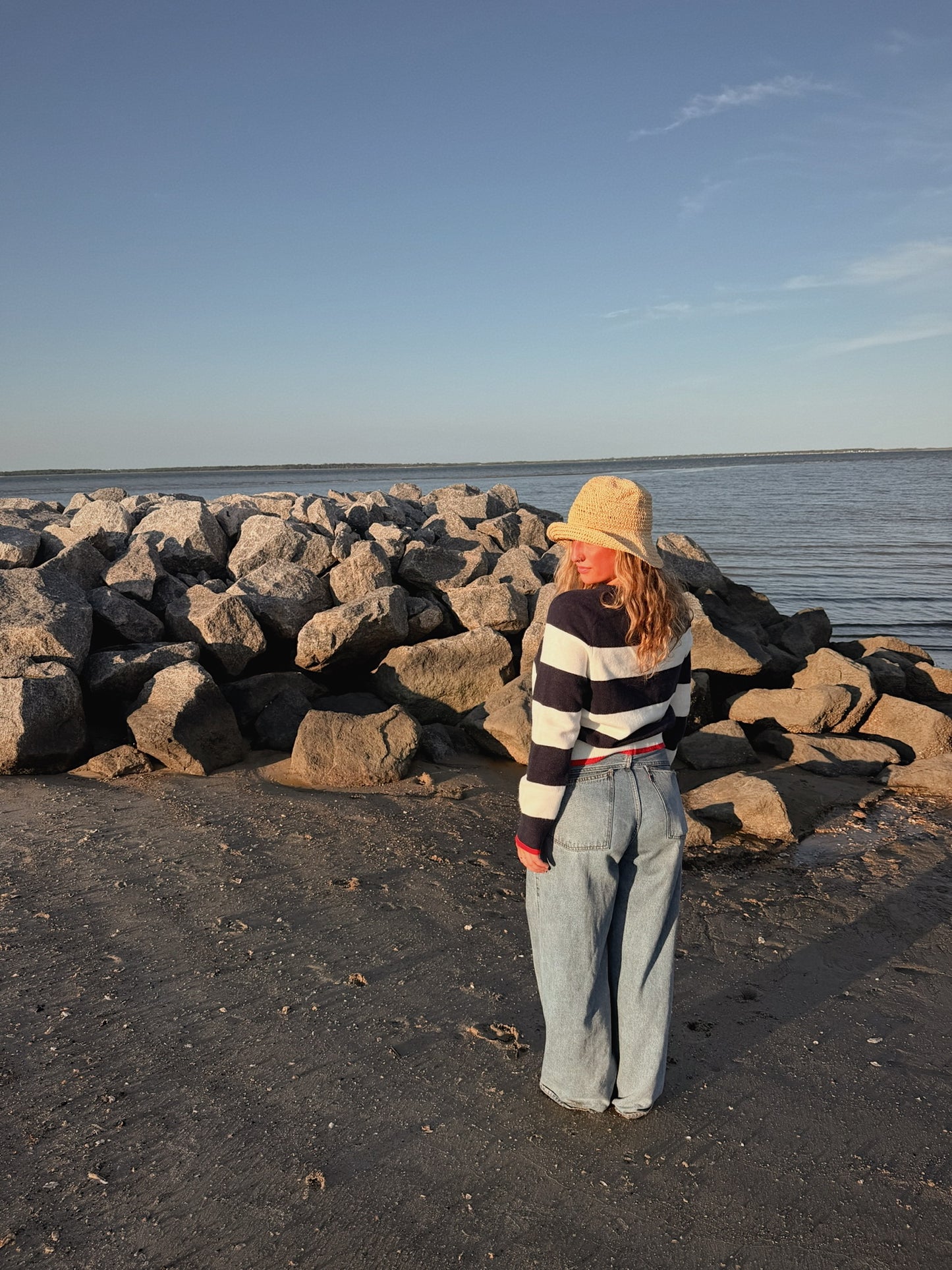 Coastal Stripe Crewneck Sweater
