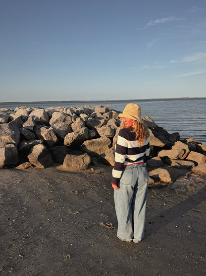 Coastal Stripe Crewneck Sweater