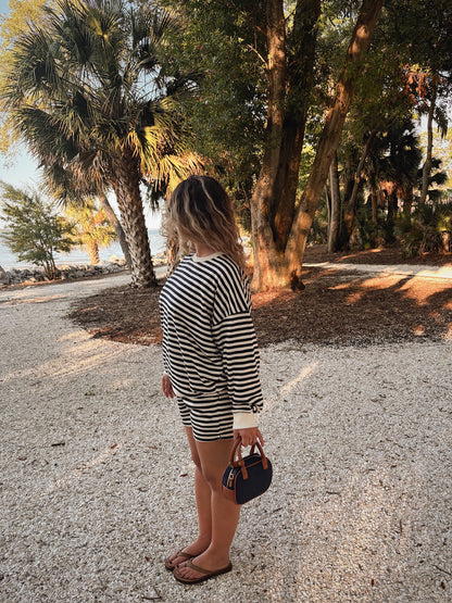 Coastal Weekender Stripe Crewneck