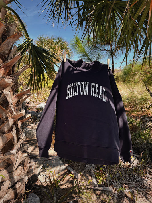 Hilton Head Polka Dot Mock Neck Navy