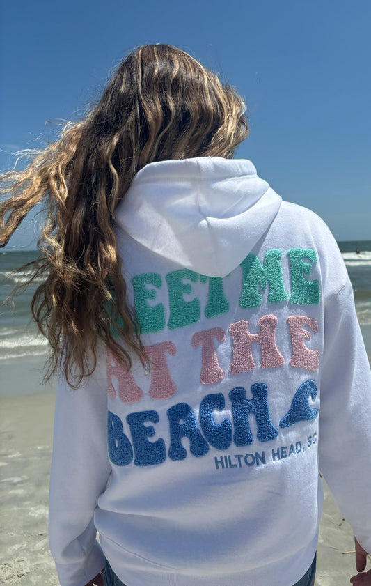 Hilton Head Puffy Letter Meet Me Hoody