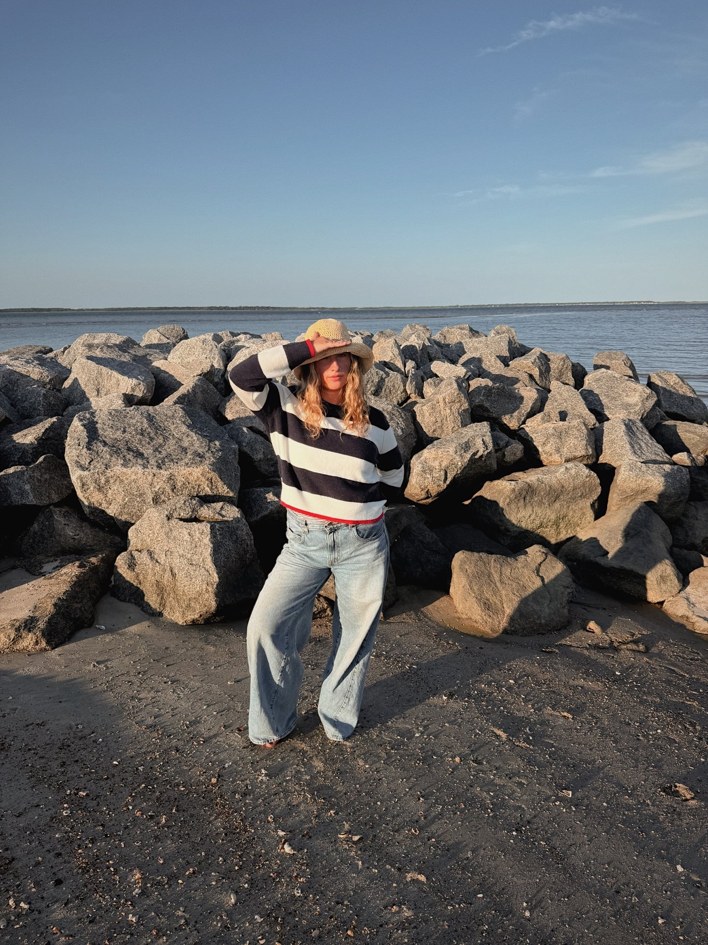 Coastal Stripe Crewneck Sweater