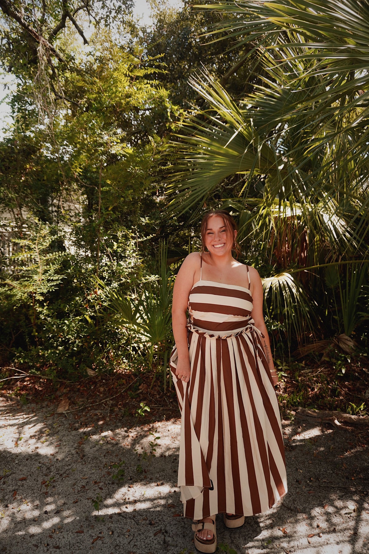 Board Walk Stripe Midi Dress