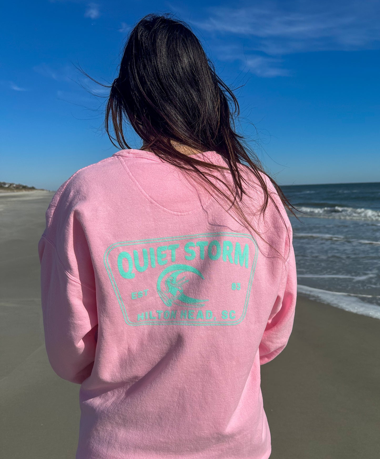 Quiet Storm Surfer Girl Crewneck