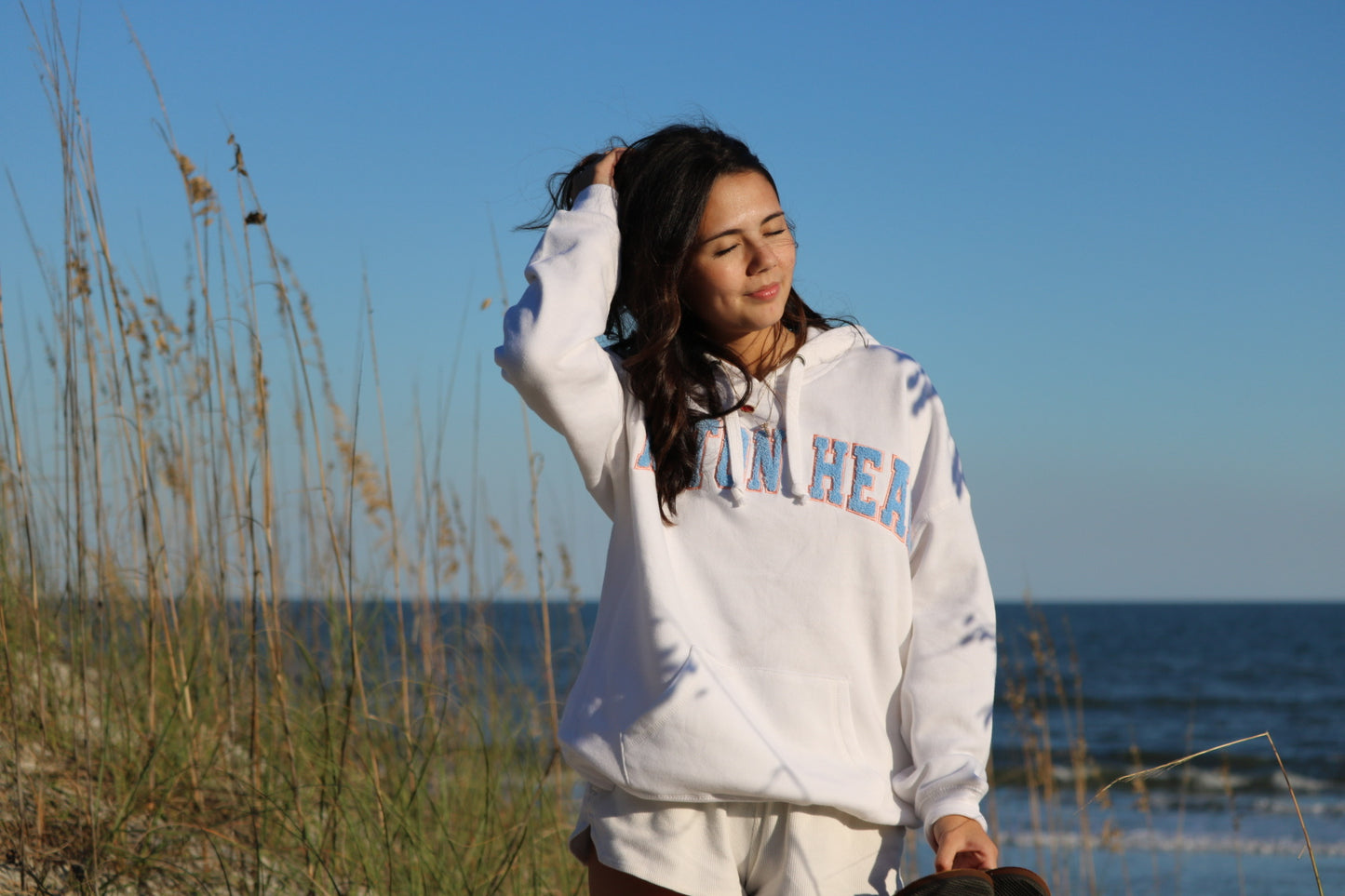 Hilton Head Hoodie With Collegiate Terry Lettering