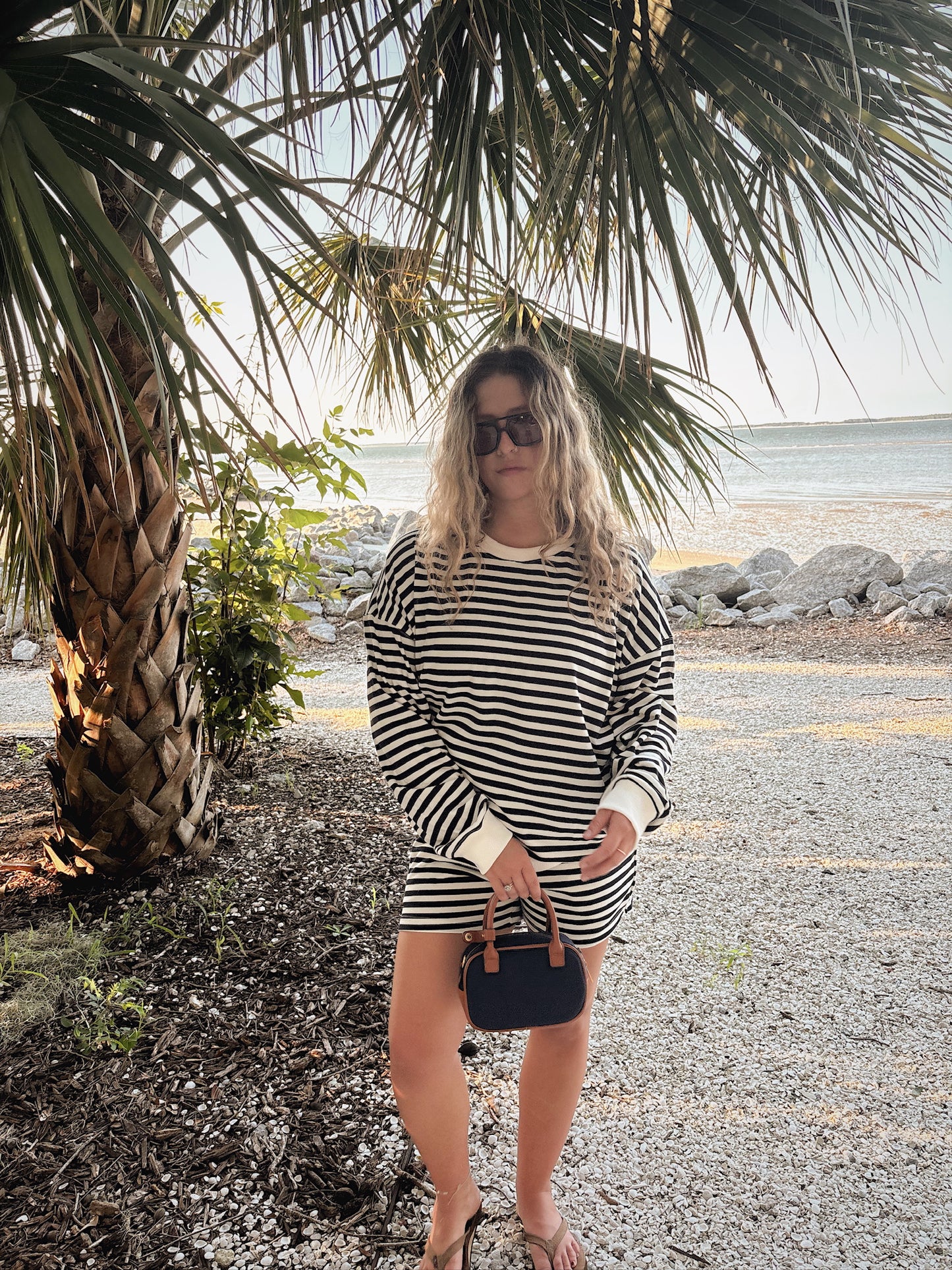 Coastal Weekender Stripe Crewneck