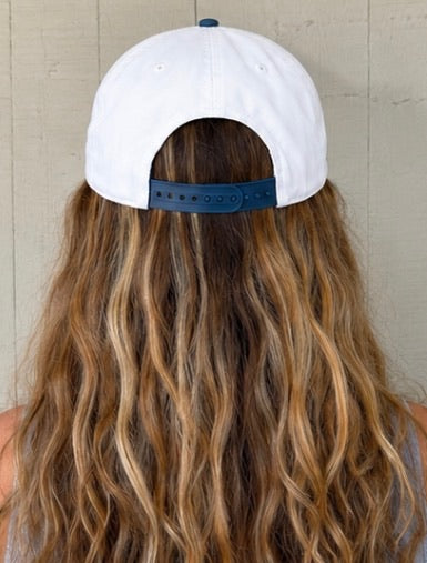 Hilton Head Hat W/ Rope White With Navy