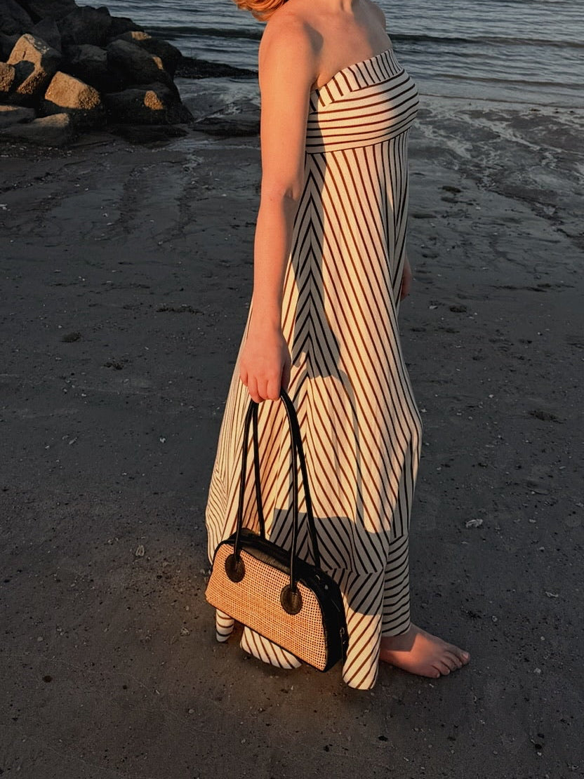 Ahoy Striped A-Line Maxi