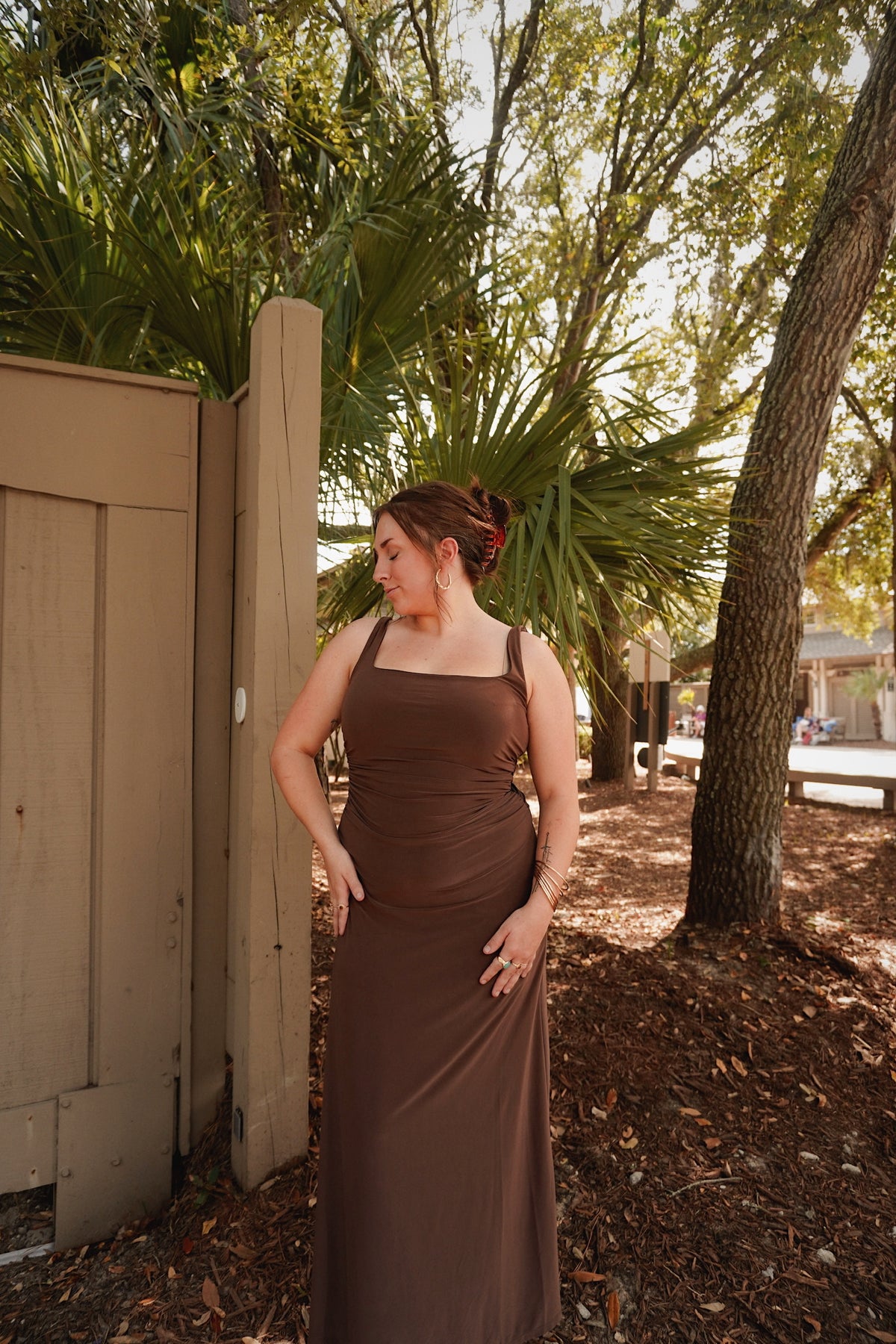 Cade Ruched Tank Maxi Dress