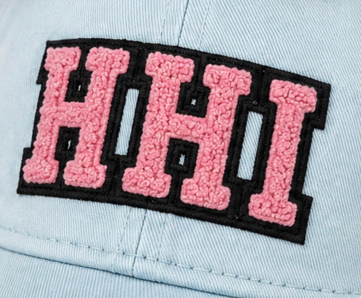 Blue HHI Puffy Letter Hat