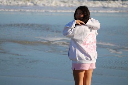 Tropical Palms Hoodie with Bow