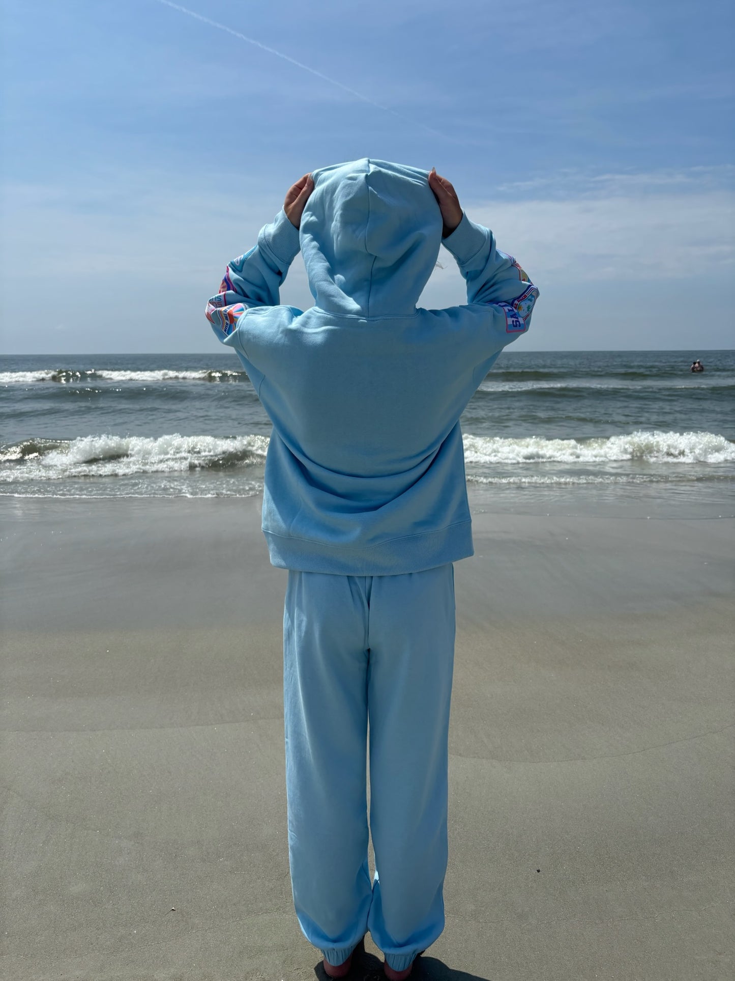 Patches Surf Wash Hood Blue