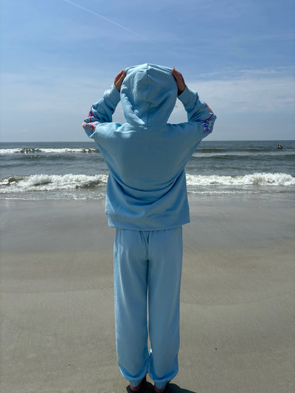 Patches Surf Wash Hood Blue