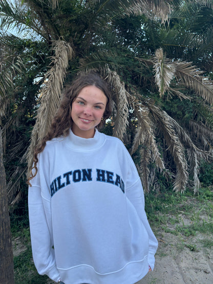 Hilton Head Mock Neck White
