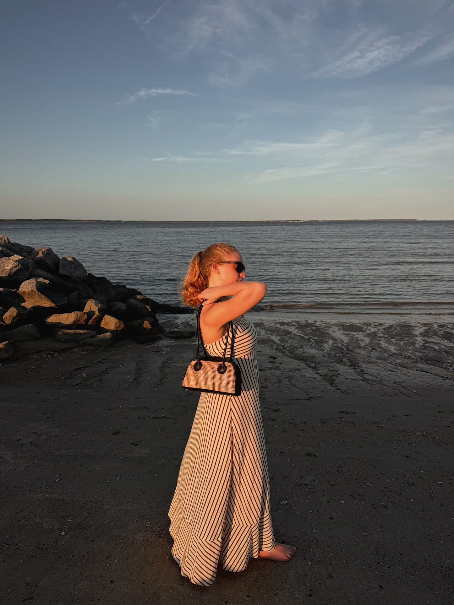 Ahoy Striped A-Line Maxi
