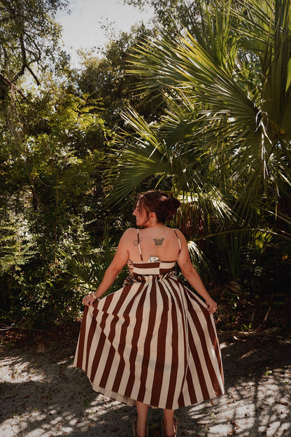 Board Walk Stripe Midi Dress