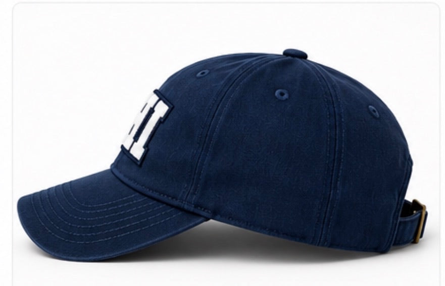Navy HHI Puffy Letter Hat