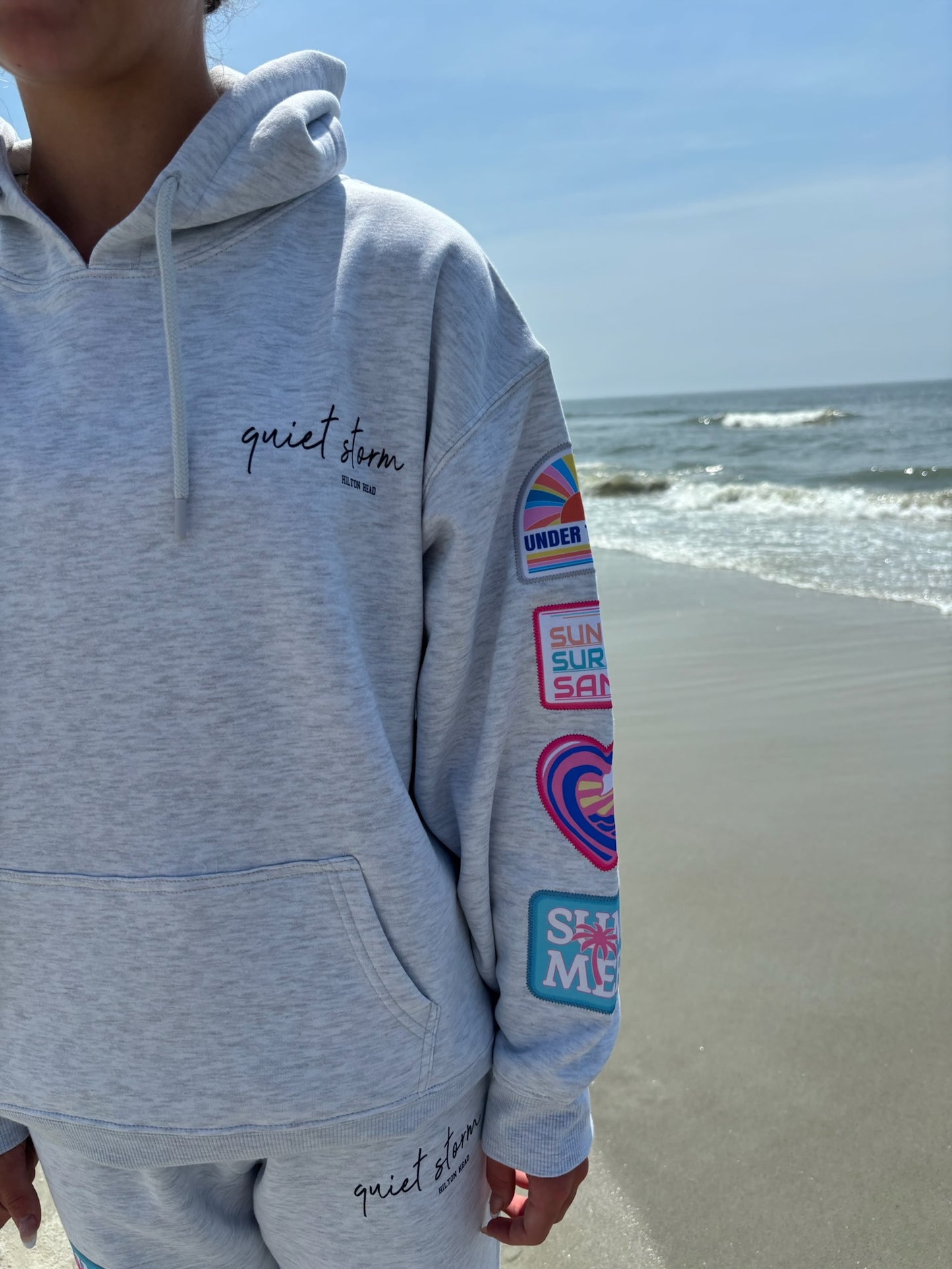 Patches Surf Wash Hood Grey