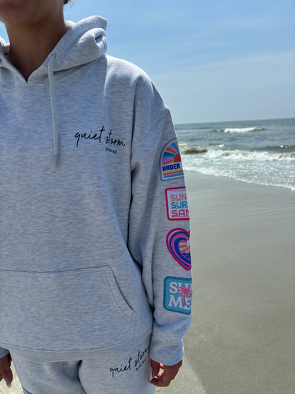 Patches Surf Wash Hood Grey