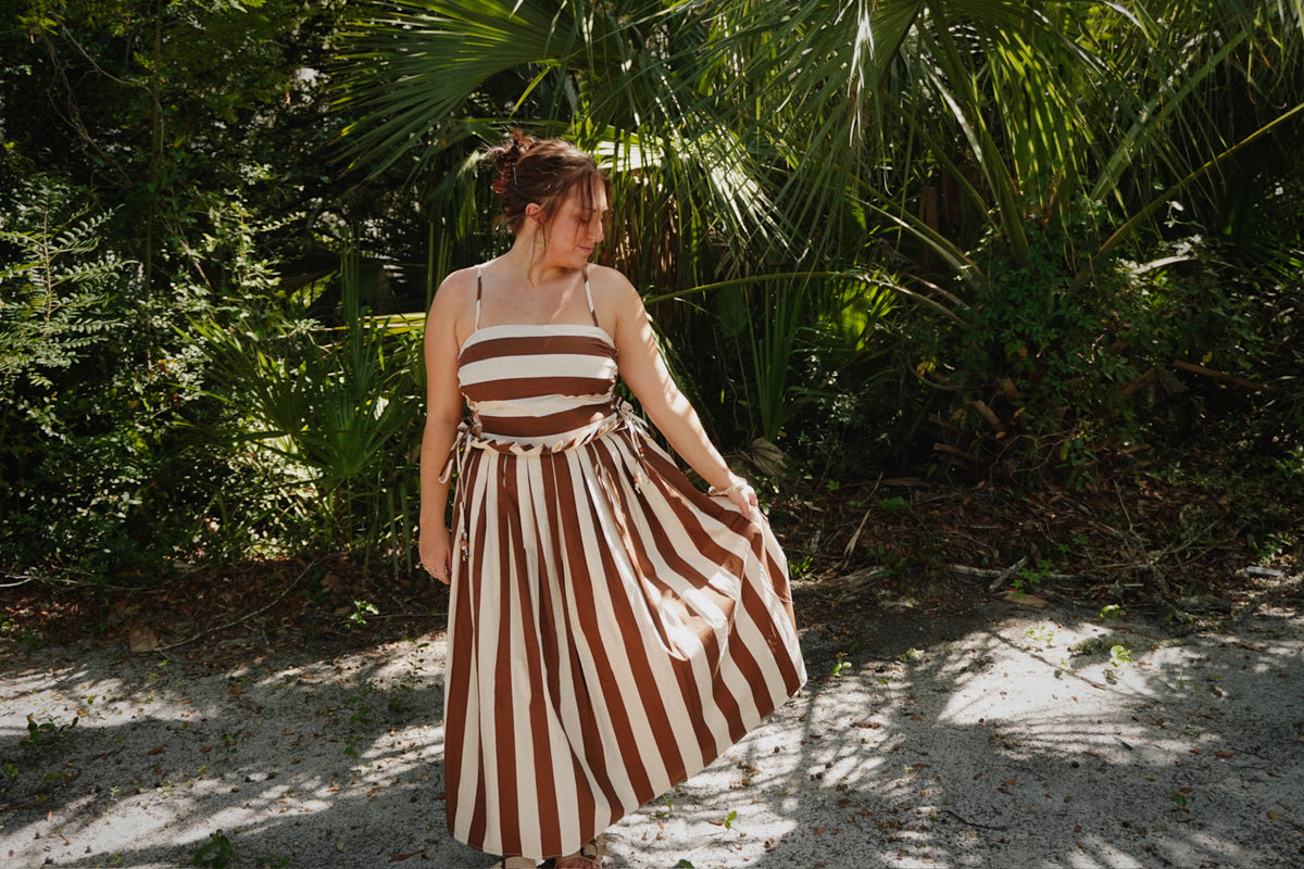 Board Walk Stripe Midi Dress