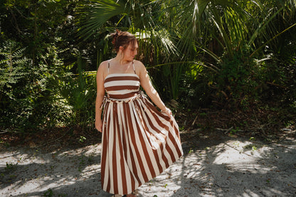 Board Walk Stripe Midi Dress