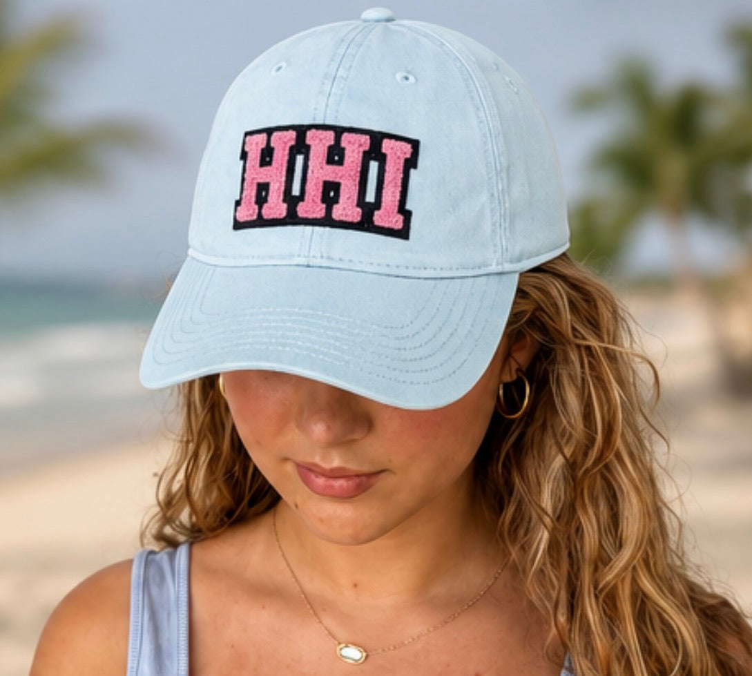 Blue HHI Puffy Letter Hat