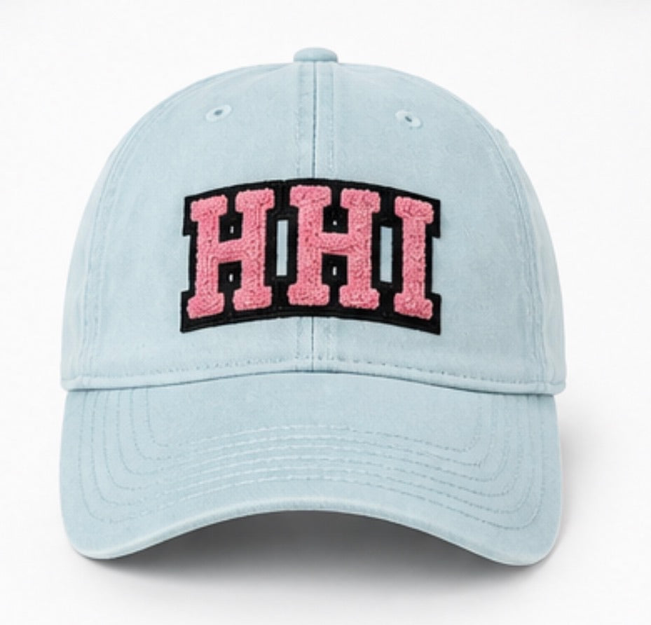 Blue HHI Puffy Letter Hat