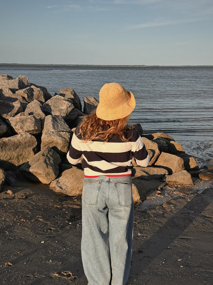 Coastal Stripe Crewneck Sweater