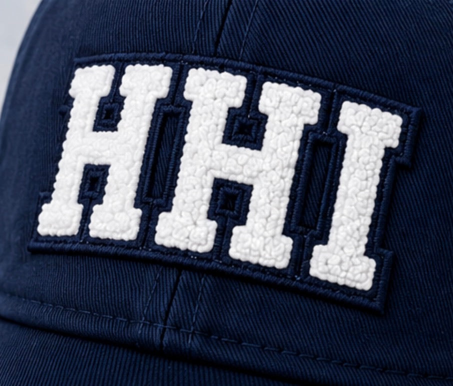 Navy HHI Puffy Letter Hat