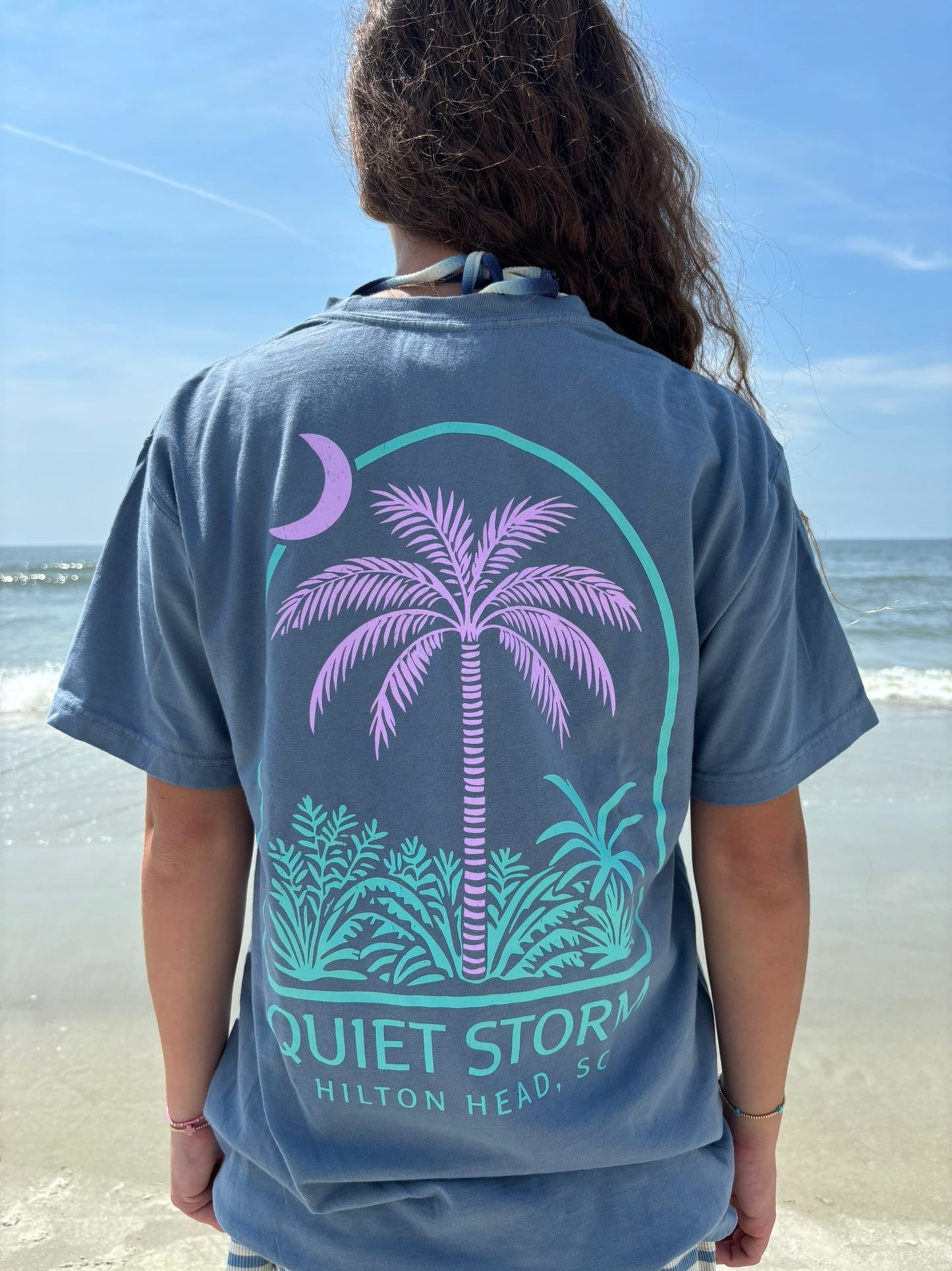 Woodcut Palm and Moon T-Shirt Saltwater