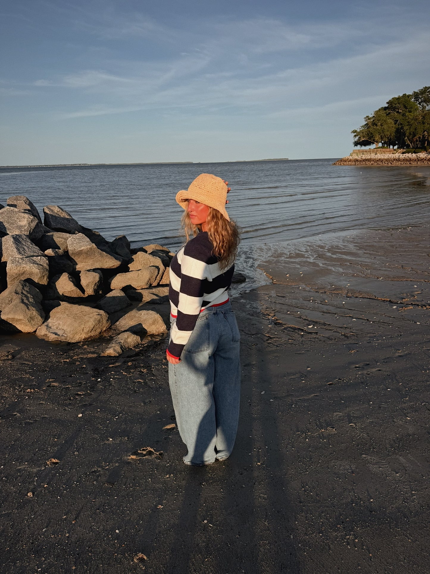 Coastal Stripe Crewneck Sweater