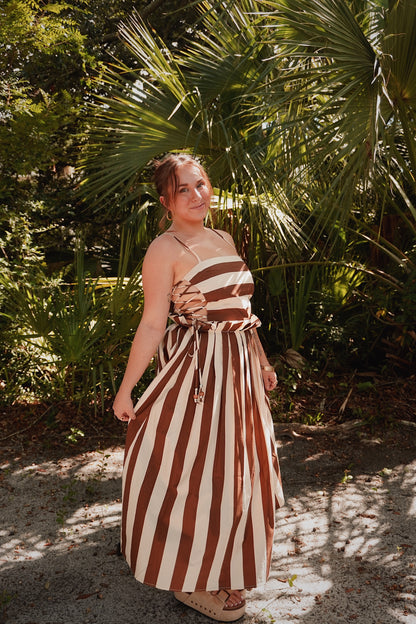 Board Walk Stripe Midi Dress