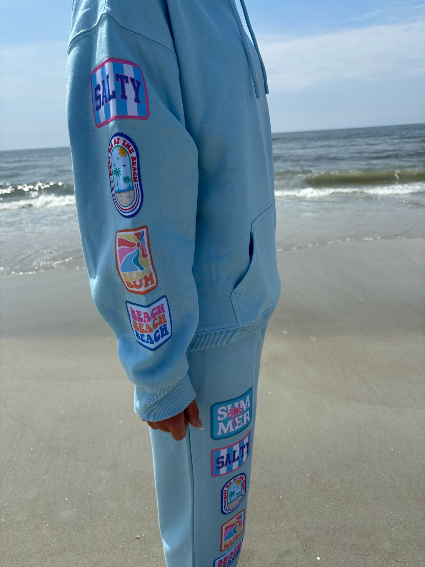 Patches Surf Wash Hood Blue