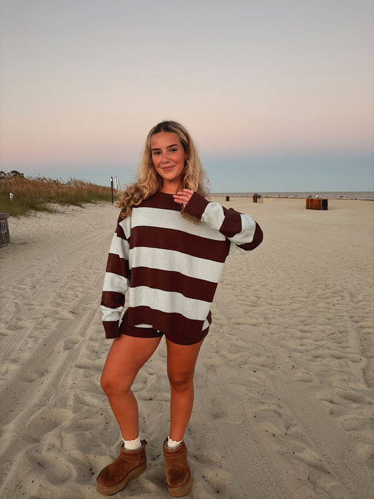 Off Duty Stripe Sweater