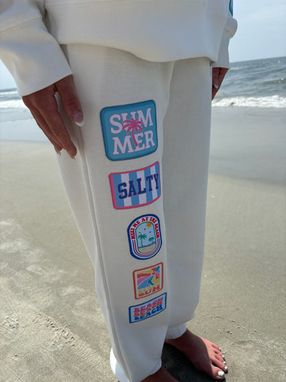 Hilton Head Patch Joggers White